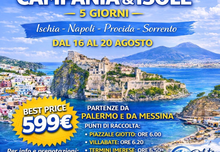 Tour Campania e Isole 5 giorni