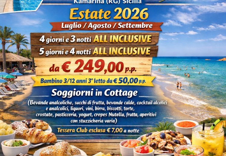 Vacanze estive all-inclusive a Kamarina